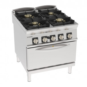 Buy Tecnoinox PFH8GG9, 4-Burner Hermetic Gas Boiling Top With Durable Cast Iron Grids