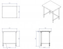 Buy Miran STS887090BB, S/S Island Table with Brace