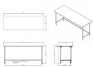Buy Miran STS207090BB, S/S Island Table with Brace