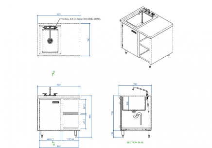 Buy Miran MIR-REDBAZEL-P16, Base Cabinet With Sink
