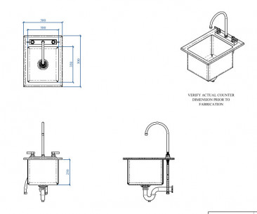 Buy Miran SDIS385025, Stainless Steel Drop In Sink