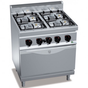 Buy Berto's G7F4PW+FG1 Four-Burner Gas Range with Gas Oven