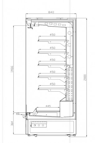 Buy DAS Palm 187M Plug-In Open Multideck Display Chiller