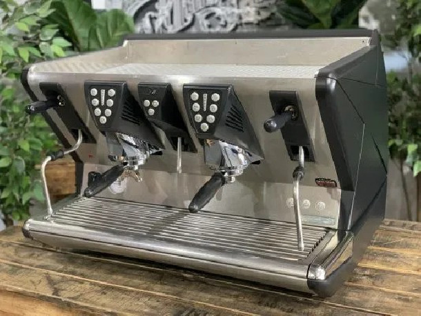 Buy La San Marco LA 100 E 2 Group Commercial Espresso Machine | Matt Black, Electronic Dosing, External Motor Pump, 58mm Professiona