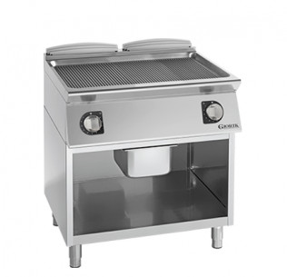 Buy Giorik FRE941GF Electric Ribbed Fry Top Griddle 800mm Commercial Open Base Cabinet