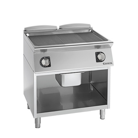 Buy Giorik FRE941GF Electric Ribbed Fry Top Griddle 800mm Commercial Open Base Cabinet