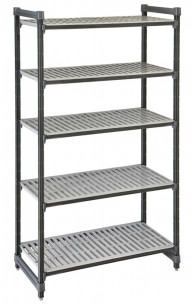 Buy Cambro ESU187284V5580, 5 Shelves Polypropylene Brushed Graphite Shelving Kit