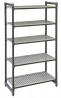 Buy Cambro ESU187284V5580, 5 Shelves Polypropylene Brushed Graphite Shelving Kit