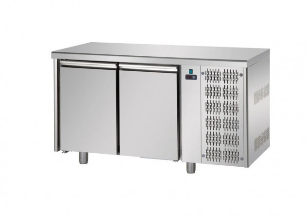 Tecnodom TF02MIDGN, 2-Door Undercounter Chiller 310L Commercial Refrigerator - Italian Made Stainless Steel