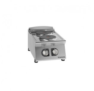 Buy Giorik CE72TD, Commercial Drop-In Electric Hot Plate | 2-Zone Round Plates 5.2kW Stainless Steel