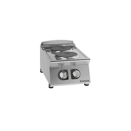 Buy Giorik CE72TD, Commercial Drop-In Electric Hot Plate | 2-Zone Round Plates 5.2kW Stainless Steel