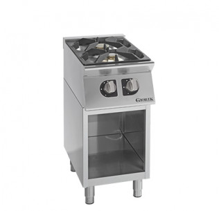 Buy Giorik CG720G, 2 Burner Gas Hob on Open Base Cabinet 12kW Commercial Range - Unika700