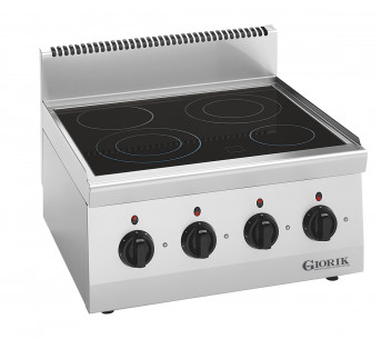 Buy Giorik LPV6741, 4-Zone Ceramic Glass Hob 8kW Commercial Countertop Cooking Top