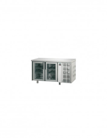 Buy Tecnodom TF02MIDPV, Under Counter Chiller 2 Glass Doors 310L GN1/1 Commercial Refrigerator