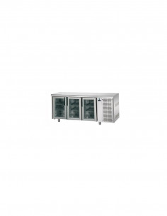 Buy Tecnodom TF03MIDPV, 3 Glass Door Under Counter Chiller 460L Commercial Refrigerator