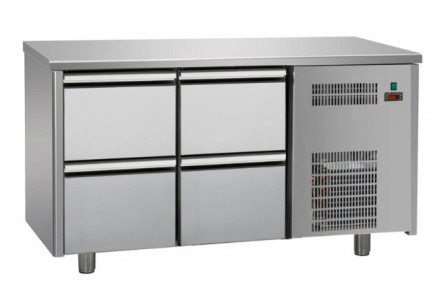 Buy Tecnodom TF02MIDGN-22, Under Counter Chiller 4 Drawer 310L Commercial Refrigerator Stainless Steel Italy