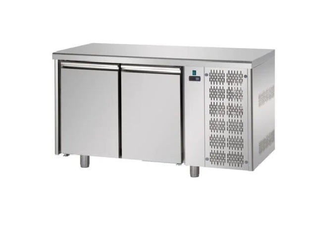 Buy Tecnodom TF02MIDBT, 2-Door Under Counter Freezer 310L Commercial Stainless Steel Worktop Freezer