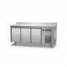 Buy Tecnodom TF03MIDBTAL, 3-Door Under Counter Freezer with Backsplash - 460L Commercial Stainless Steel Worktop Freezer