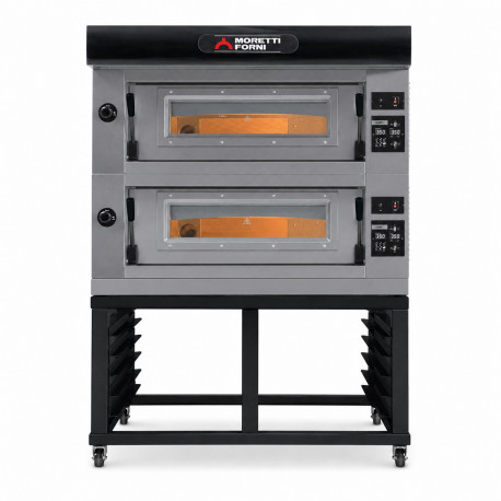 Buy Moretti Forni P60E Two Tier Bread Pizza and Pastry Oven with Electric Steamer on the Table