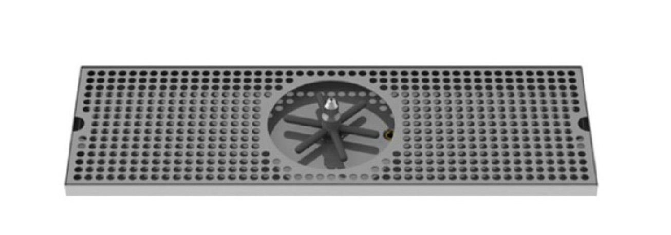 KROME- C4318- CENTER SPRAY RINSER DRIP TRAY 18"X8"
