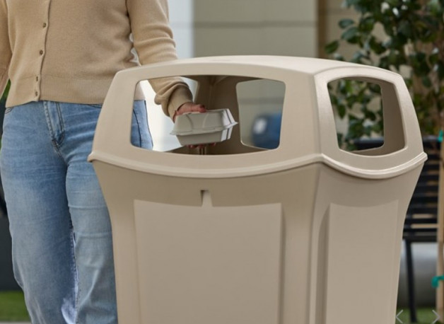 Buy Rubbermaid - 9173-88-BEI-Trash Can with Lid 170 L 