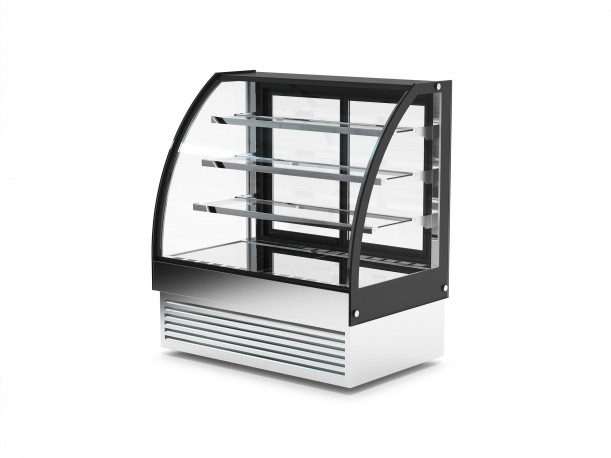 Buy WNTER HL900S3, Curved Refrigerated Pastry Display Case 90cm, 3 Shelves